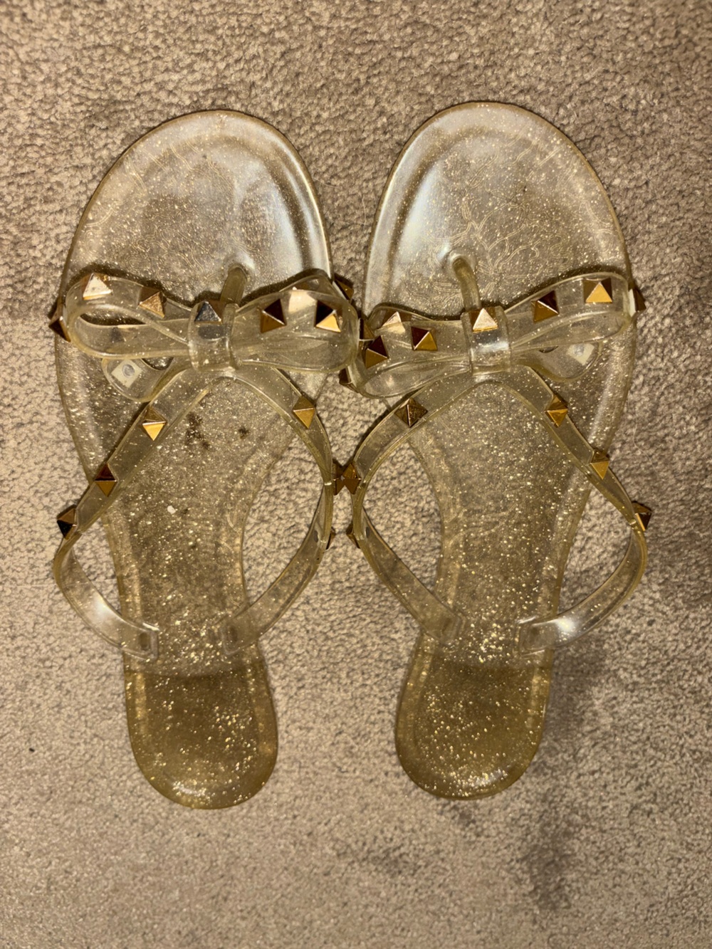 Clear Jelly Bow Sandals